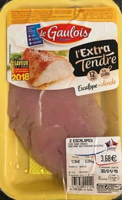 2 Escalopes de dinde marinées