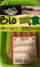 5 saucisses nature de volaille bio