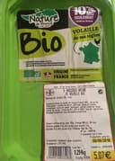 5 saucisses nature de volaille bio