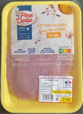 Les escalopes gourmandes dinde