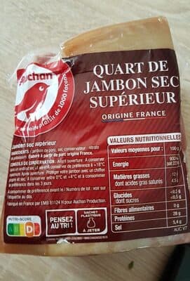 1/4 jambon sec supérieur