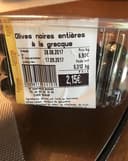 Olives Noires Entières à la Grecque