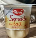 Semoule au lait vanille