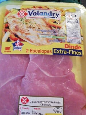 2 escalopes extra-fines Dinde