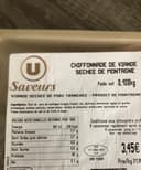 Chiffonnade de viande séchée