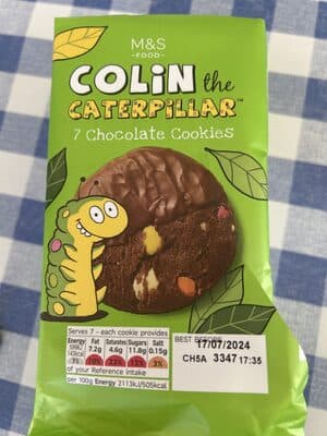 Colin the Caterpillar Cookies