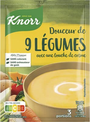 Knorr Soupe Déshydratée Douceur de 9 Légumes 3 Portions