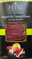 Magret De Canard Tranché, Fumé, 100 Grammes, Marque Feyel