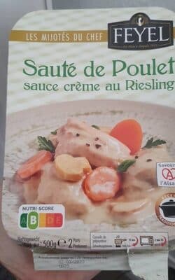 Sauté de poulet sauce crème au Riesling