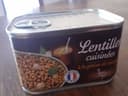 Lentilles cuisinées à la graisse de canard