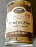 Jarret de porc et lentilles cuisinees