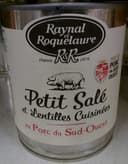 Petit Salé et Lentilles Cuisinées au Porc du Sud-Ouest
