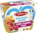 MATERNE Compotes Coupelles Pomme Framboise Fraise 4x100g