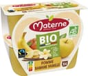 MATERNE Compotes Coupelles BIO Pomme Banane Vanille 4x100g
