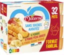 MATERNE Compotes Coupelles P., P. Banane Mangue, P. Pêche Abricot 32x100g Format Familial