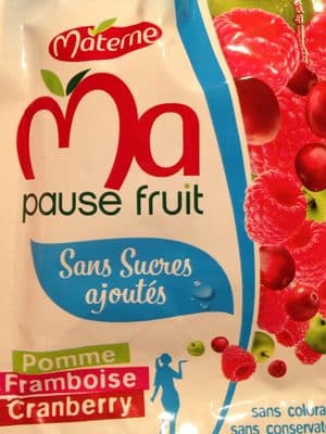 Ma pause Fruit Pomme Framboise Cranberry
