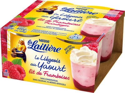 La Laitière yaourt liégeois à la framboise