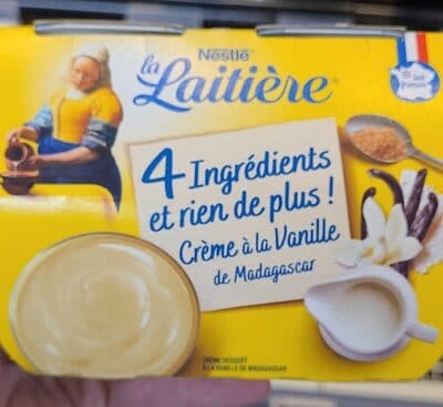 Crème 4 ingrédients à la vanille de Madagascar