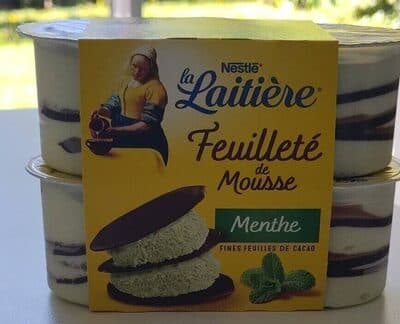 Feuilleté de mousse menthe