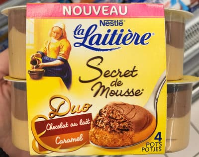 La Laitière Secret de Mousse Duo Chocolat au Lait Caramel