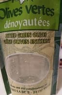 Olives vertes dénoyautées