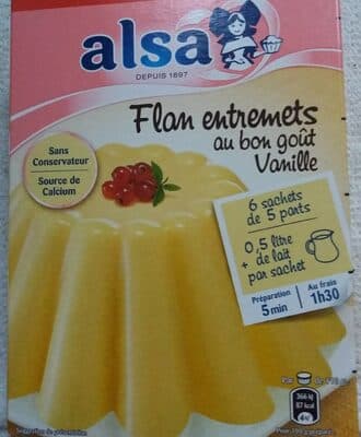 Flan entremets  goût vanille