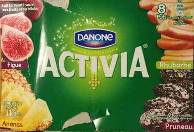 Activia Figue, Ananas, Rhubarbe, Pruneau
