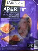 12 mini tranches de saumon fumé