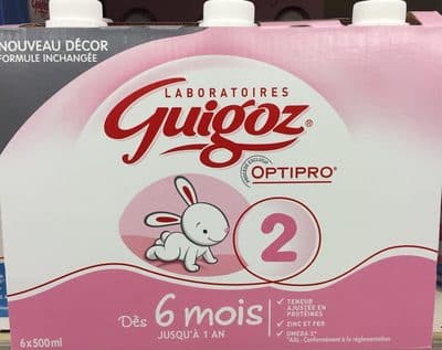 Pack 6X500ML Guigoz 2 Liquide
