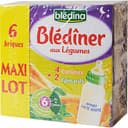 BLEDINA BLEDINER BRIQUES MAXI LOT 6x250ml 4 Carottes / 2 Epinards Dès 6 mois