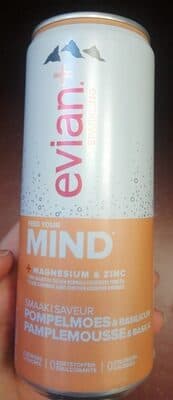 Evian+ saveur pamplemousse & basilic 33cl ALU
