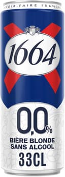 1664 0,0% Bière blonde sans alcool 33 cl