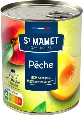 Pêches sans colorants ni conservateurs