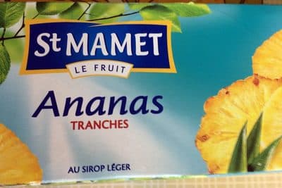Ananas tranches au sirop léger