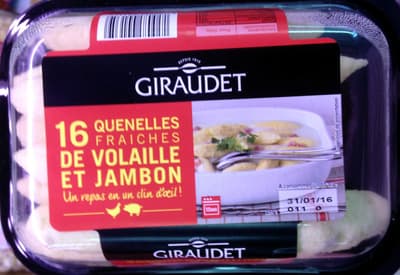 16 quenelles fraîches de volaille et jambon