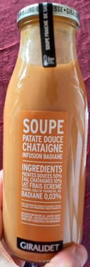 Soupe Patate Douce, Châtaigne, infusion badiane