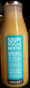 Soupe petits pois menthe