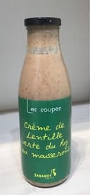 Creme lentille verte du PUy aux mousserons