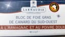Bloc de foie gras de canard a l'armagnac et au poivre doux