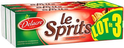 Delacre sprits chocolat noir lot 3x200g (