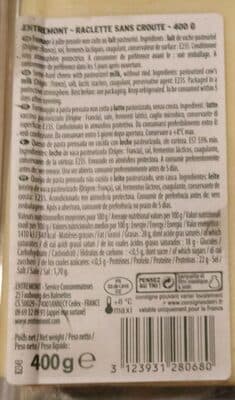 Fromage Raclette sans croute