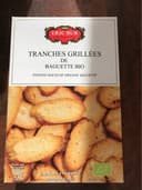 Tranches grillées de baguette bio