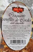 Croquants soufflés aux amandes
