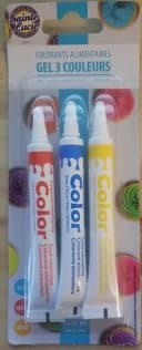Colorants alimentaires gel 3 couleurs