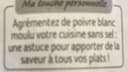 Boite menagere poivre blanc moulu