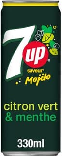 7UP saveur mojito citron vert & menthe 33 cl