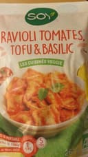 Ravioli tomates tofu et basilic