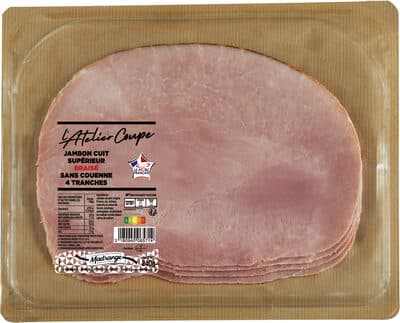 Jambon cuit superieur braise sans couenne 25% rembourses