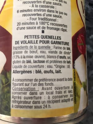 Quenelles de volaille