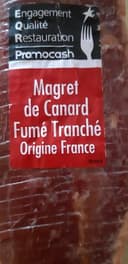 magret de canard fumé tranché